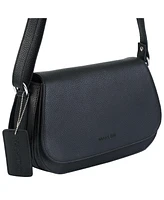 Mancini Pebbled Isabella Leather Crossbody Handbag
