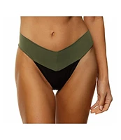 Guria Beachwear Women's Color Block High Leg Band Bikini Bottom