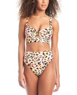 Bar Iii Womens Banded Ring Bikini Top High Rise Bikini Bottoms Created For Macys