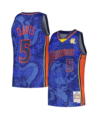 Men's Mitchell & Ness Baron Davis Royal Golden State Warriors 2006/07 Hardwood Classics Asian Heritage 6.0 Swingman Throwback Player Jersey