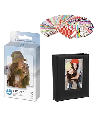 Hp Sprocket Sticky Back Zink Photo Paper 2x3" (50 Sheets) Starter Bundle