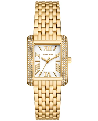 Michael Kors Women's Emery Three-Hand Gold-Tone Stainless Steel Watch 27mm x 33mm