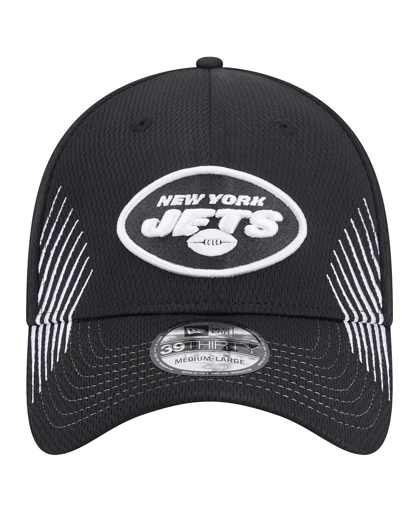 Men's New Era Black York Jets Active 39THIRTY Flex Hat