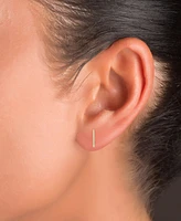 Pave Huggie Stud Earrings in 14k Gold-Plated Sterling Silver