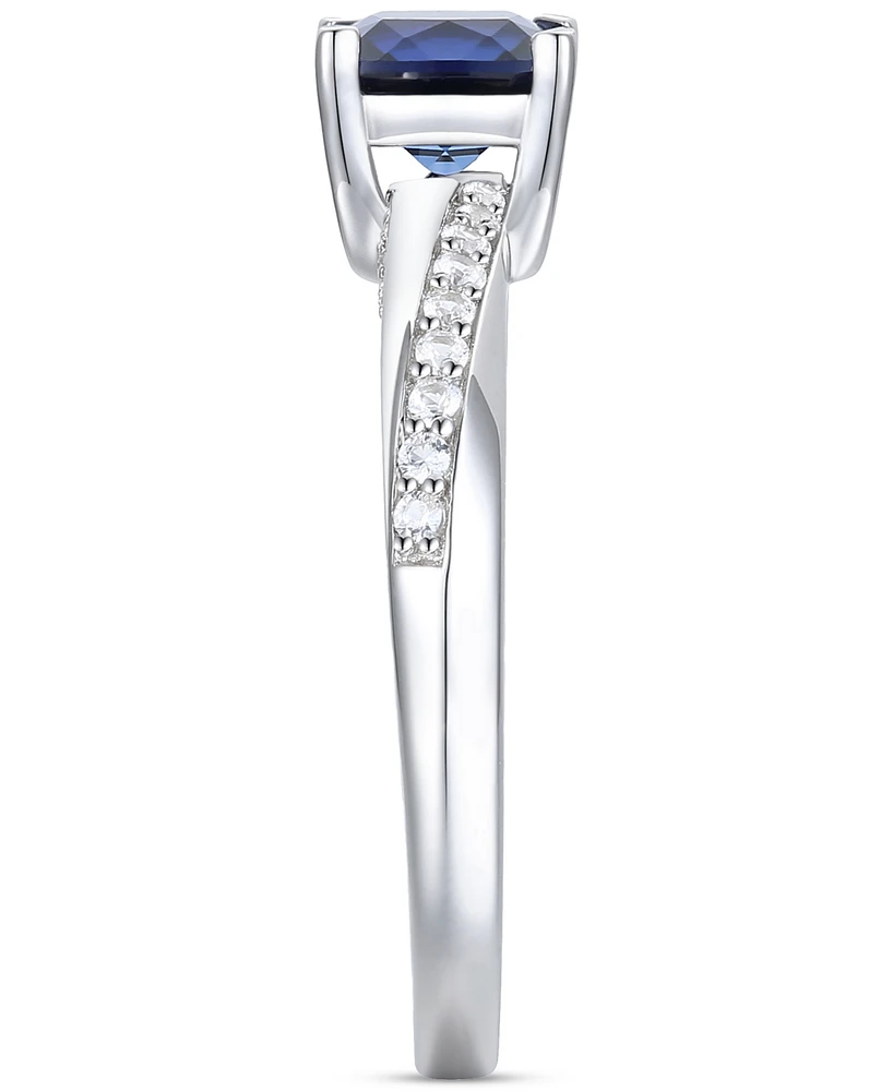 Amethyst (3/4 ct. t.w.) & Lab-Grown White Sapphire (1/6 14k Gold-Plated Sterling Silver (Also Available Additional Gemstones)