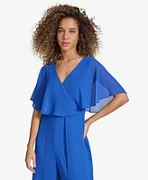 kensie Women's Flutter-Sleeve Jumpsuit