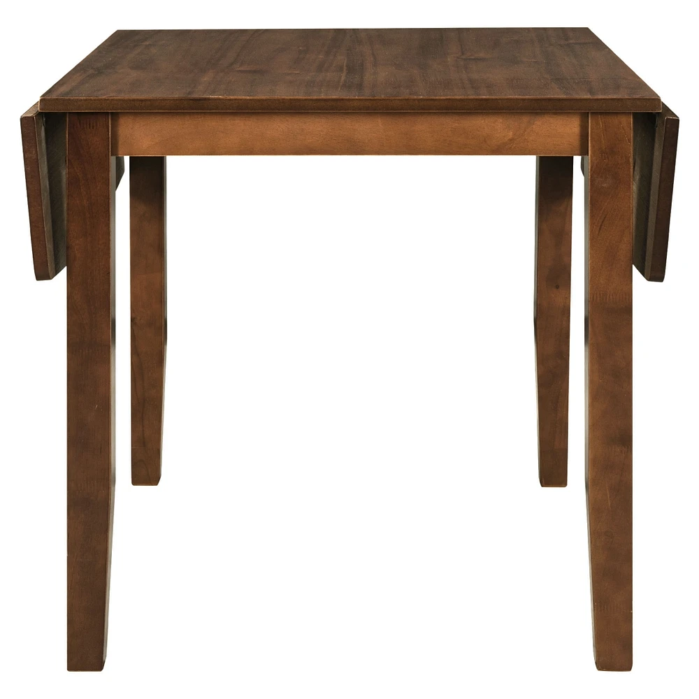 3-Piece Wood Drop Leaf Breakfast Nook Dining Table Set With 2 X-Back Chairs For Small Places