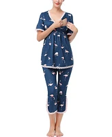 kimi + kai Maternity Koi Nursing Pajama Set