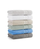 Aegean Eco-Friendly Recycled Turkish Bath Sheet, 35x70, 600 Gsm, Solid Color with Weft Woven Stripe Dobby, 50% Recycled, Long-Staple Ring Spun Cot