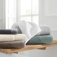 Aston and Arden Anatolia Turkish Bath Towels (2 Pack), 30x60, 600 Gsm, Woven Linen-Inspired Dobby, Ring Spun Combed Cotton, Low Twist