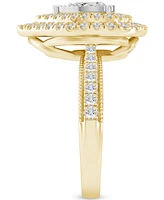 Diamond Pear Double Halo Engagement Ring (1 ct. t.w.) 14k Gold