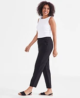 Style & Co Women's Mid-Rise Pull On Straight-Leg Ankle Pants, Created for Macy's