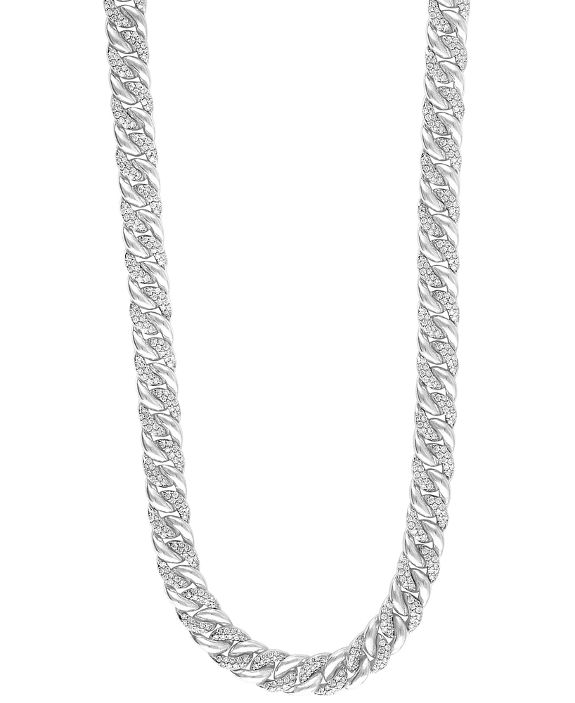 Men's Diamond Curb Link Chain 22" Statement Necklace (5 ct. t.w.) Sterling Silver or 14k Gold-Plated
