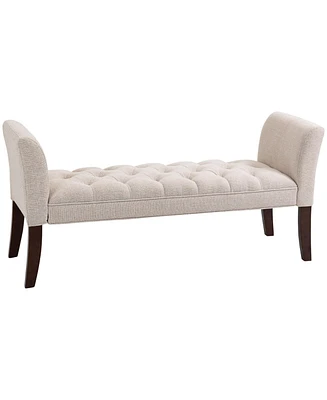 Homcom End of Bed Bench with Button Tufted Design