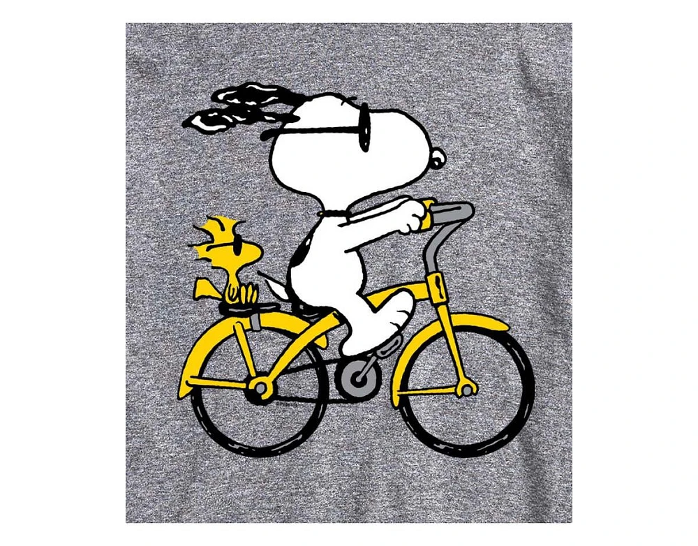 Hybrid Apparel Peanuts Bike Mens Short Sleeve Tee