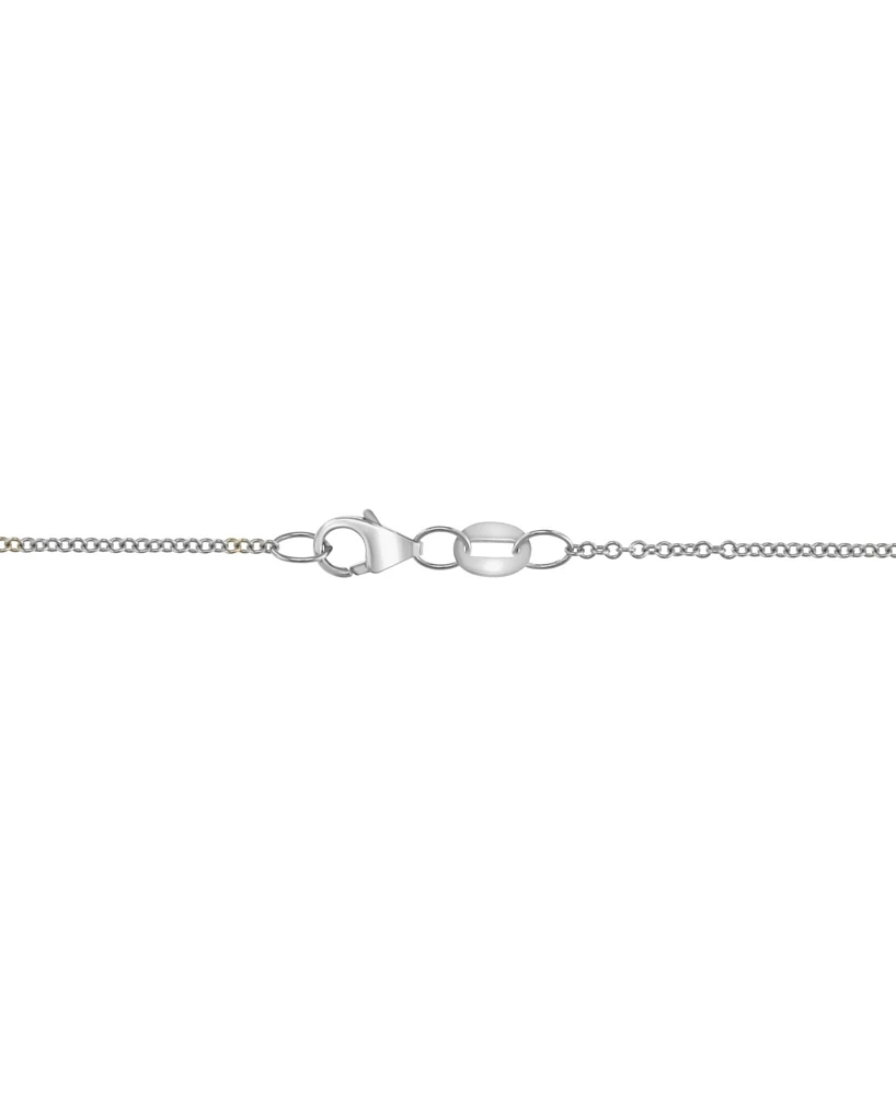 Effy Sapphire (1/6 ct. t.w.) & Diamond (1/10 ct. t.w.) Star of David 18" Pendant Necklace in 14k White Gold