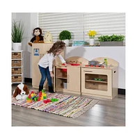 Children's Wooden Kitchen Set-Stove/Sink/Refrigerator For Commercial Or Home Use