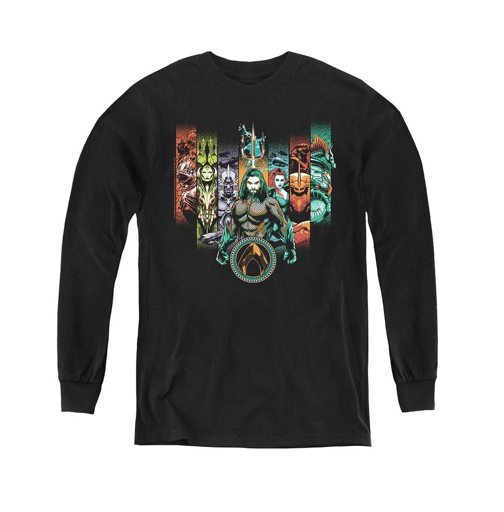 Aquaman Movie Youth Unite The Kingdoms Long Sleeve Sweatshirts