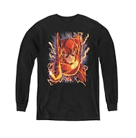 Justice League Boys of America Youth Flash 1 Long Sleeve Sweatshirts