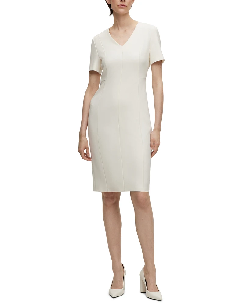 Boss by Hugo Women's Stretch Fabric Slim-Fit Business Dress