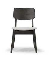 Glamour Home 32.28" Astin Rubberwood, Fabric Dining Chair