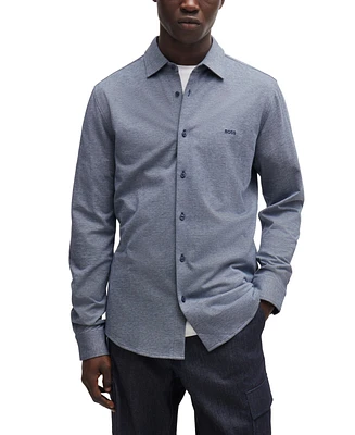 Boss by Hugo Boss Men's Melange Slim-Fit Casual Shirt