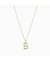 Textured Initial Letter Necklace