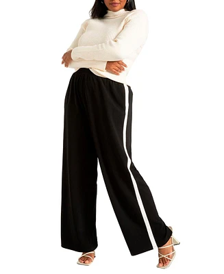 Eloquii Women's Track Pant With Side Stripe