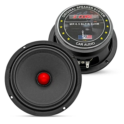 6.5 Inch Midrange Door Speaker 580W Subwoofer w Aluminum Bullet 4 Sub Woofer