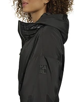 Karl Lagerfeld Paris Women's Karl Lagerfeld Dropped Shoulder Bomber Jacket
