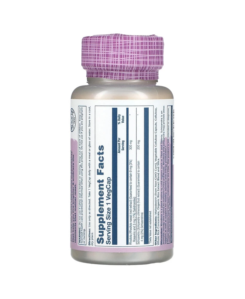 Solaray Rhodiola Schizandra Vital Extracts - 60 VegCaps