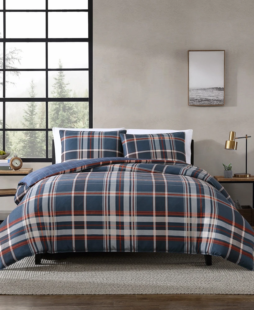 Eddie Bauer Shasta Lake Microsuede 2 Piece Duvet Cover Set, Twin