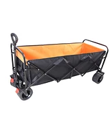 Foldable Xl Beach Cart in Black & Orange