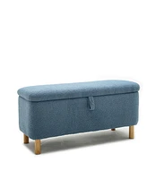 Basics Upholstered Storage Ottoman And Entryway Bench