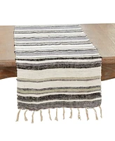 Saro Lifestyle Bohemian Bliss Striped Table Runner, 16"x72"