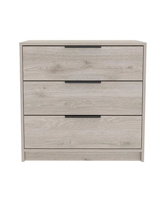 Cannon 3-Drawer Rectangle Dresser Light Grey