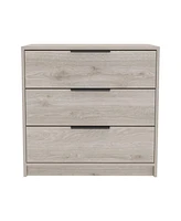 Cannon 3-Drawer Rectangle Dresser Light Grey