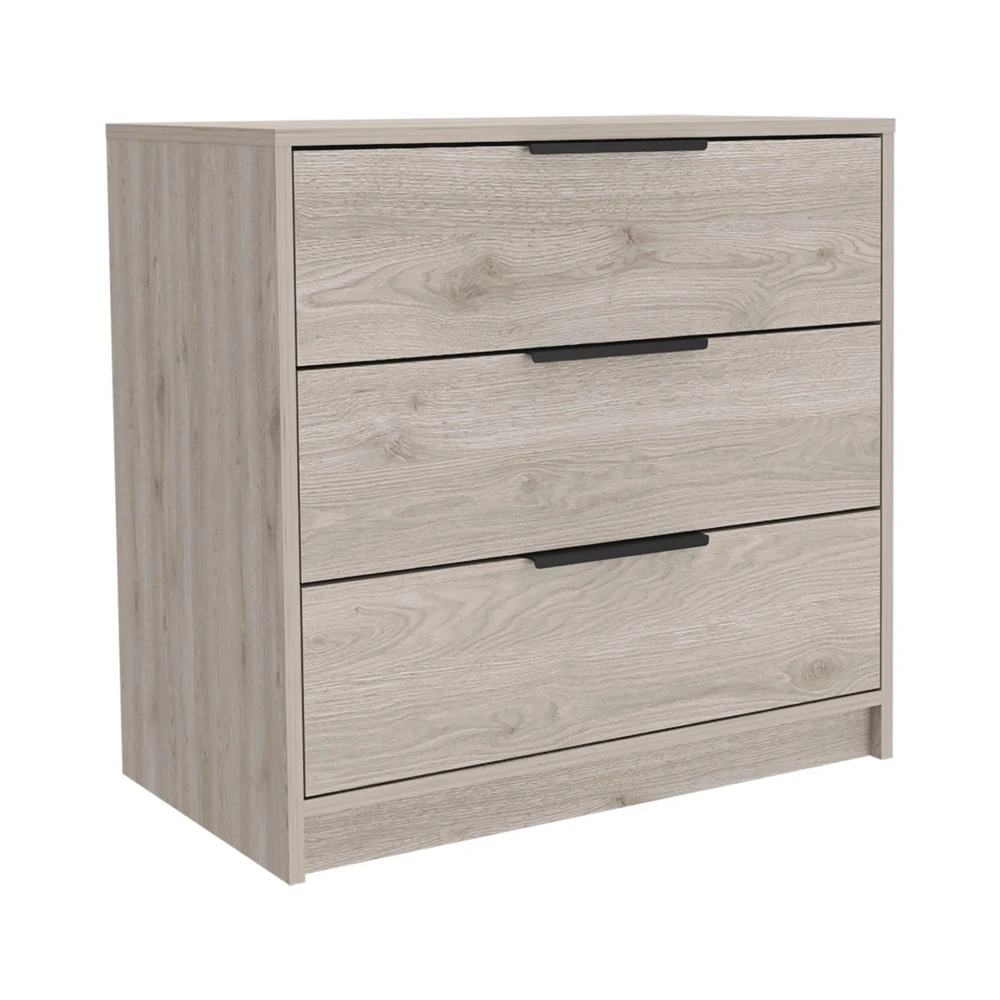 Kaia 3 Drawers Dresser, Superior Top - Light Gray
