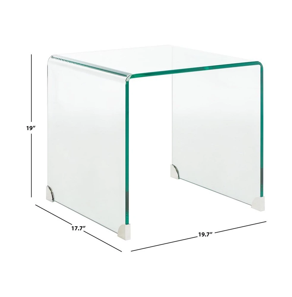 Safavieh Cowan Tempered Glass Side Table