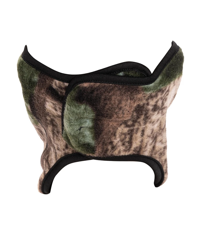 Muk Luks Men's Unisex Neo Fleece Half Mask, Black, One