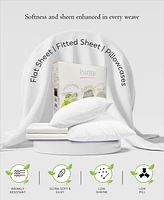 Purity Home 400 Thread Count Wrinkle Resistant Cotton Sateen 4-Pc. Sheet Set