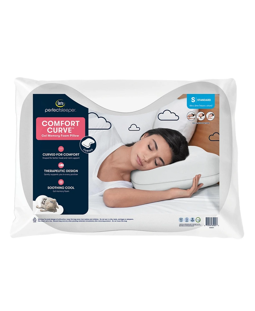 Serta Comfort Curve Refresh Foam Pillow, Standard