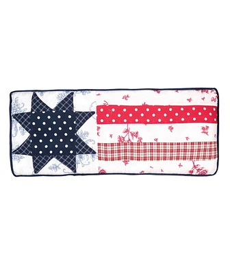 10" x 24" Patriotic Quilted Star Accent Throw Pillow