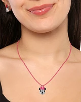Disney Minnie Mouse Pave Pink Necklace
