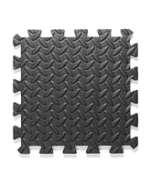 Philosophy Gym Pack of 12 Exercise Flooring Mats - 12 x 12 Inch Foam Rubber Interlocking Puzzle Floor Tiles