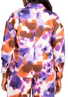 KingSize Men's Gauze Mandarin Collar 3/4 Sleeve Shirt