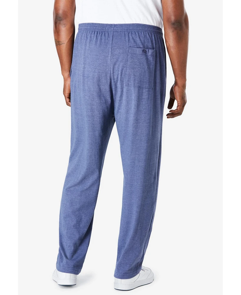 KingSize Big & Tall Lightweight Jersey Open Bottom Sweatpants