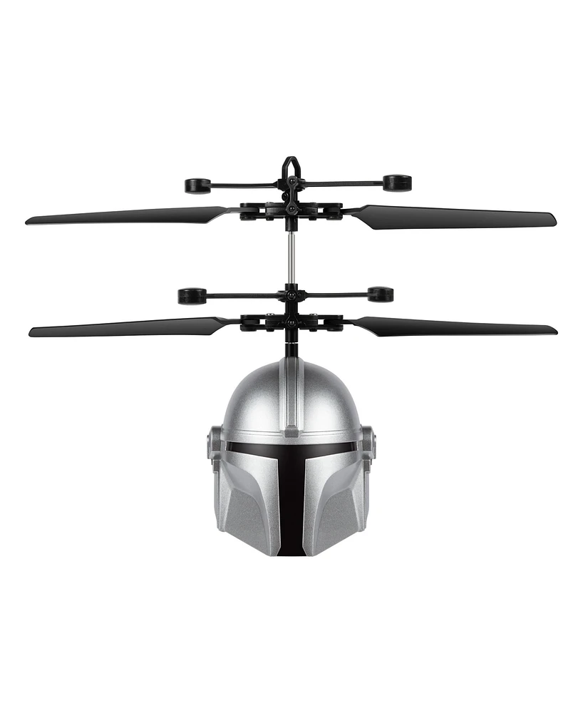 World Tech Toys Star Wars The Mandalorian Mando Helmet Sculpted Head Ufo Helicopter