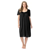 Only Necessities Women's Short Silky Lace-Trim Gown