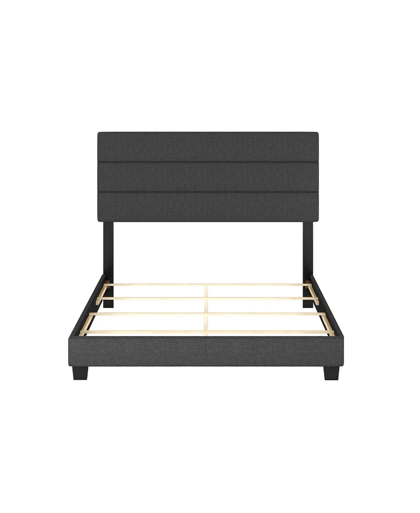 Boyd Sleep Ravenna Upholstered Linen Adjustable Height Headboard Platform Bed Frame